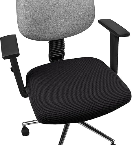 Miniatura 2 de Yikko Fundas suaves y elásticas de jacquard de elastano, con textura de grano de maíz, para oficina, comedor, bar, boda, cojines de asiento para