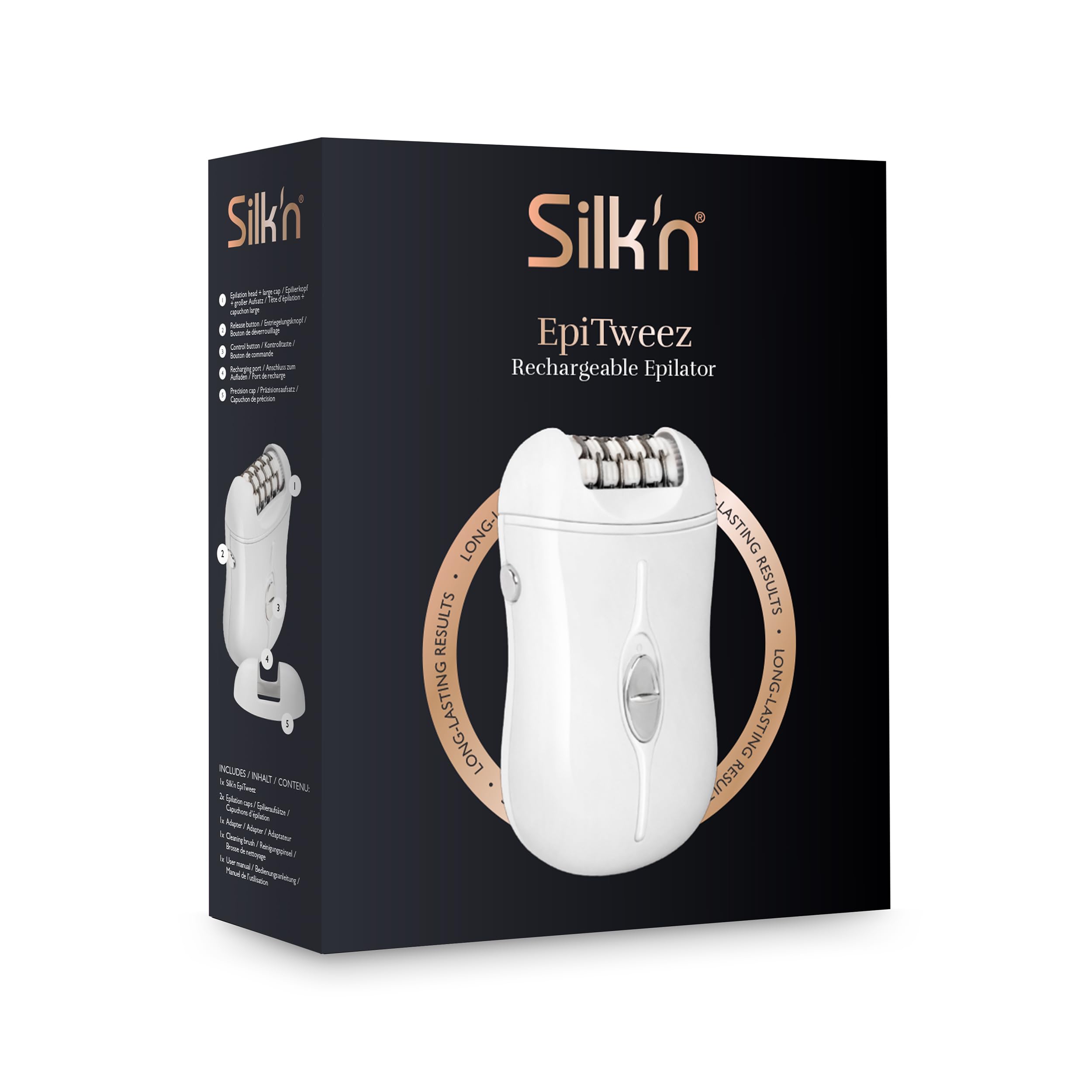 Silk'n EpiTweez – urządzenie do depilacji z możliwością ładowania – 32 pęsety do depilacji