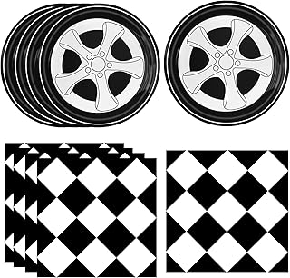 40PCS Race Car Birthday Party Supplies racing themed party tableware Include Plates Napkins Disposable Dinnerware Race Car Decor For Kid Baby Shower Birthday Decorations