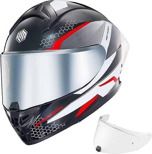 ILM Cascos de motocicleta de cara completa para hombres y mujeres con Pinlock Powersports Street Racing Cascos para Motos DOT Modelo MF510