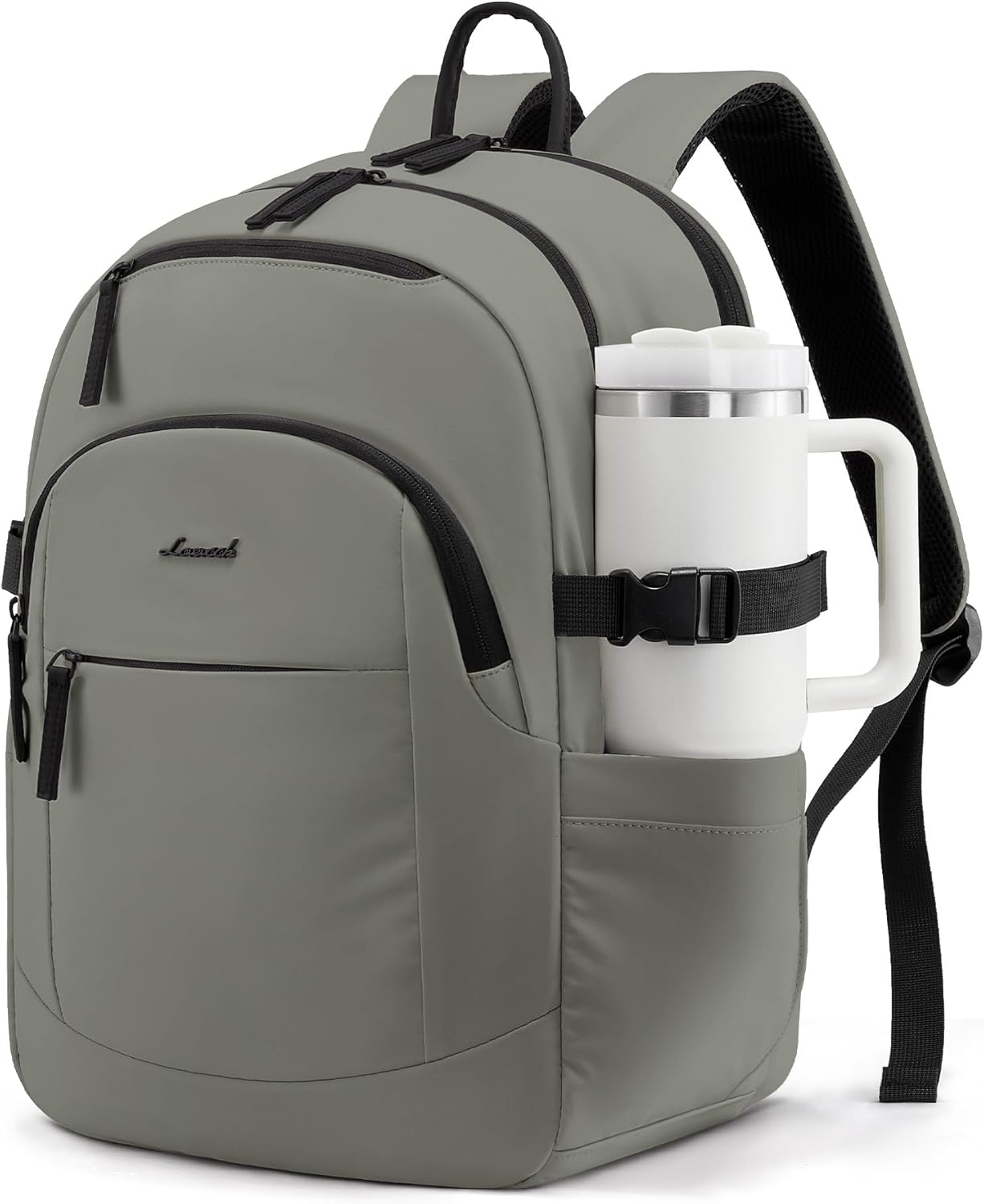 LOVEVOOK Rugzak voor dames en heren, grote 15,6 inch laptoprugzak, waterdichte schoolrugzak, tiener, dagrugzak, rugzak, werktas, lerarentas, reisrugzak voor school, universiteit, kantoor, zwart