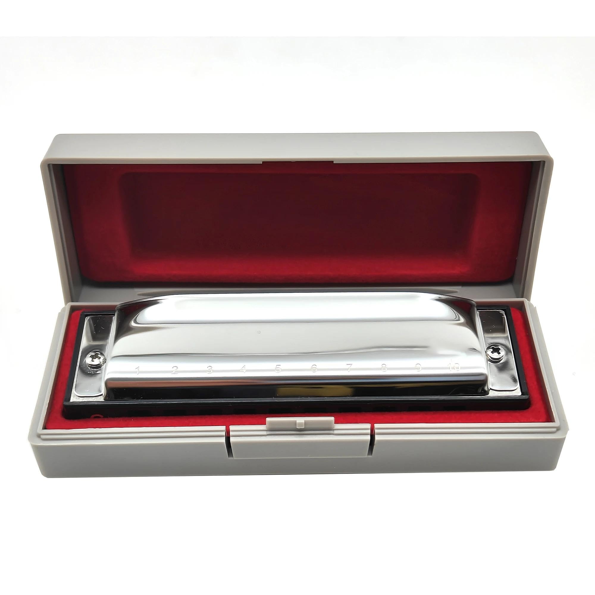 Ulepszona harmonijka bluesowa C-Ton 10 Otworów 20 Tonów Blues Harp Mouth Organ Diatoniczna harmonijka dla dorosłych uczniów początkujących