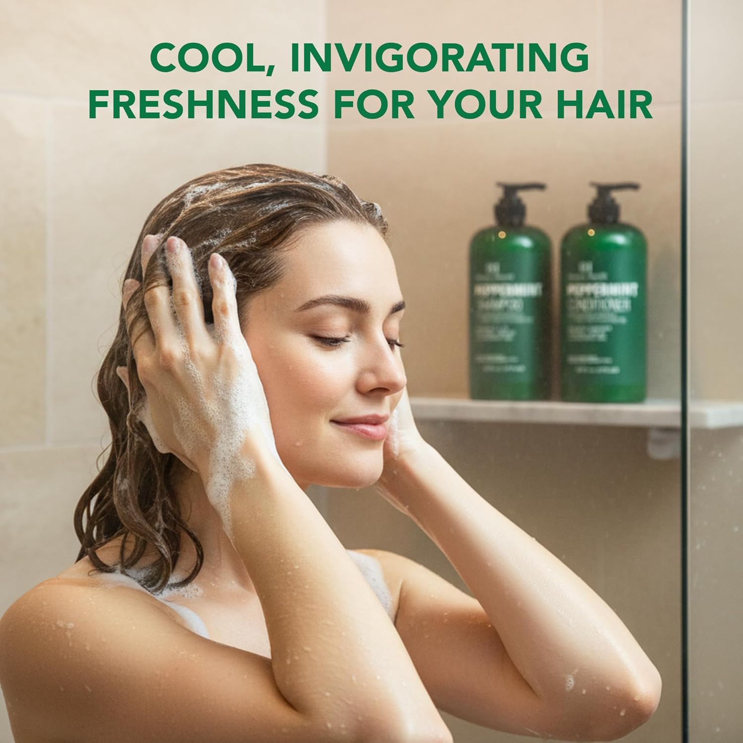 Botanic Hearth Peppermint Oil Shampoo And Conditioner Set | Hair Blooming Formula With Keratin | Fights Hair Loss | Sulfate Free For Men And Women | 16 Fl Oz X 2 - Image 6