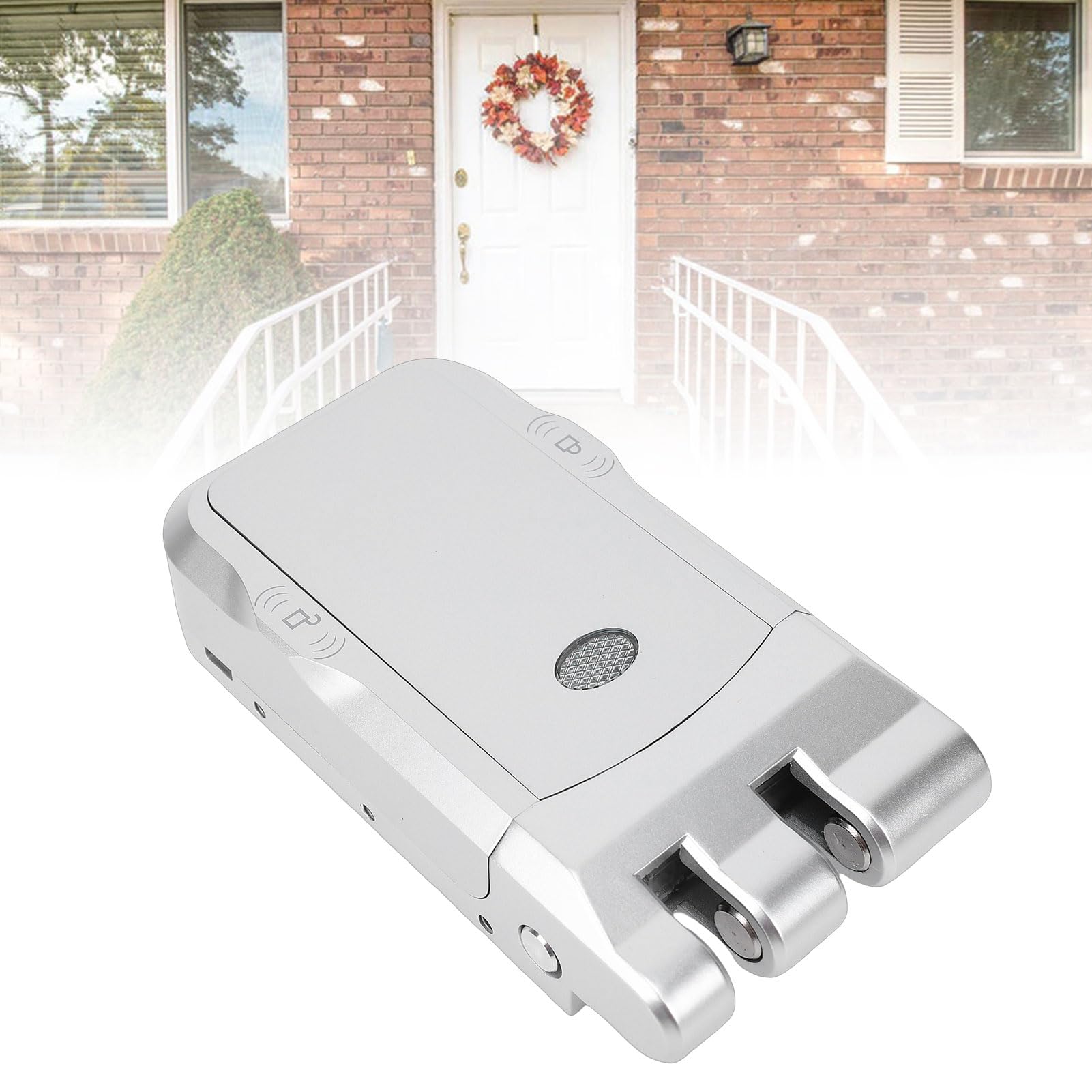 Sxhlseller Catenaccio Senza Chiave con Telecomando per Serratura Elettronica Invisibile Intelligente per la Sicurezza Domestica con di Backup per Familiari e Amici