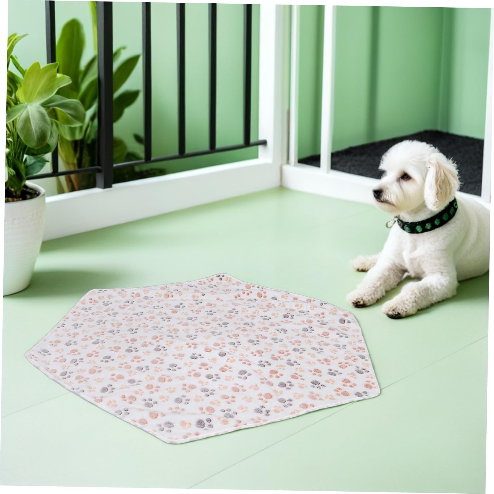 Tappetino Assorbente Lavabile Esagonale per Addestramento Cani e Cuccioli, Tappetino Riutilizzabile Antiscivolo in Pile di Corallo per Animali Domestici, Adatto per Recinti