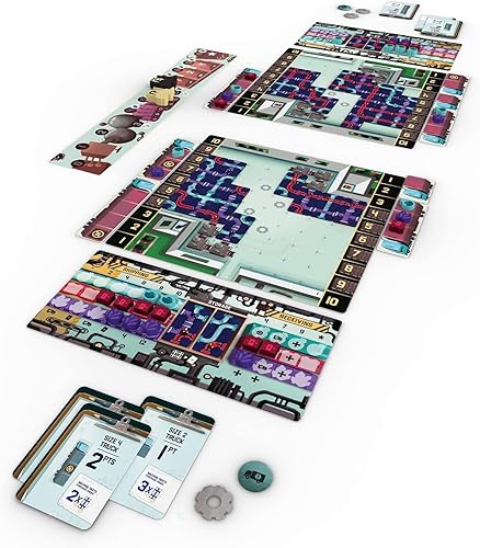 Miniatura 3 de Capstone Games Curious Cargo, juego de mesa de estrategia, 6 tableros de jugadores únicos incluidos y 2 modos de juego, juego competitivo para 2