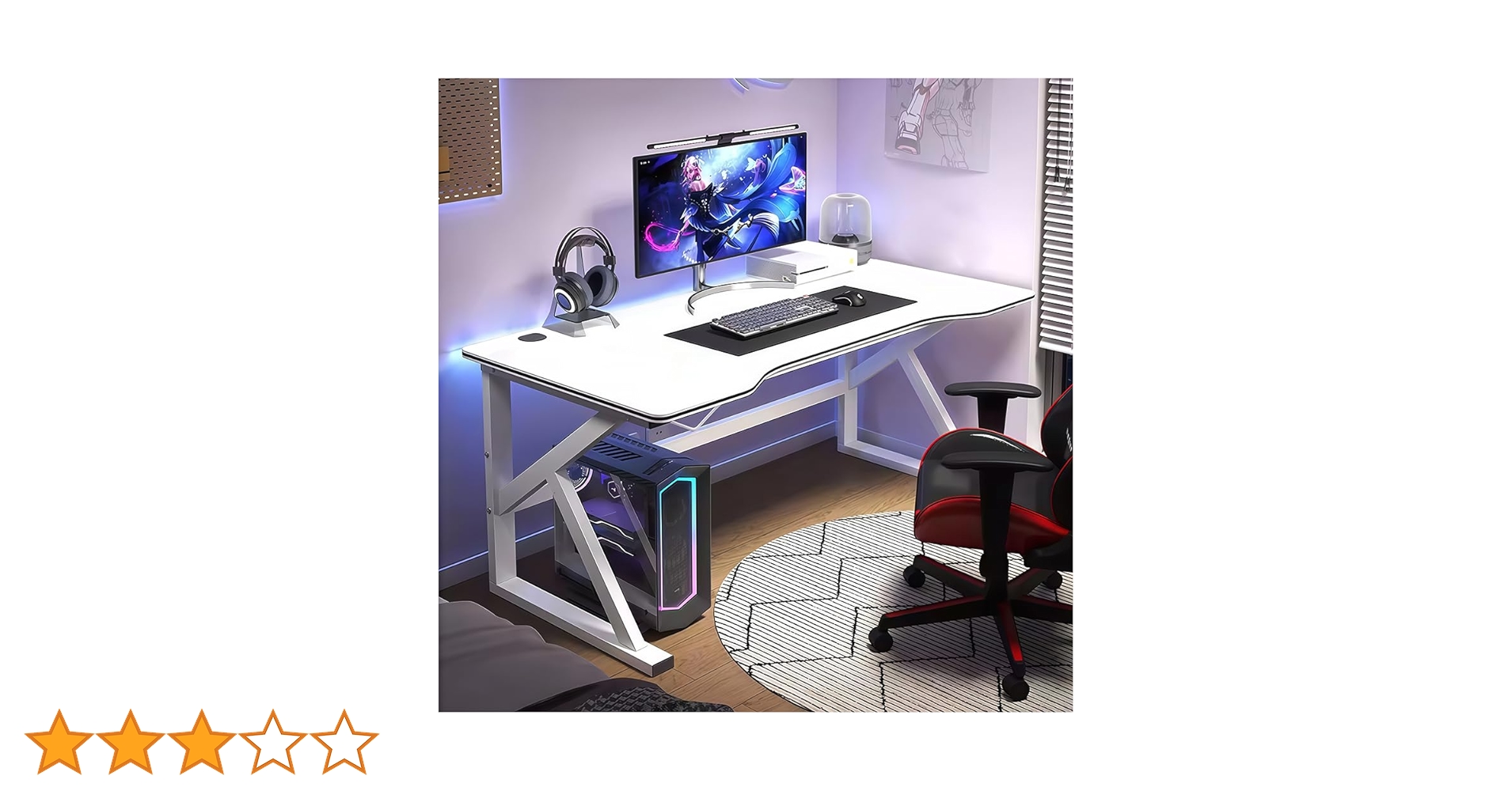 パソコンデスク Amazon | ZXD パソコンデスク L字 ゲーミングデスク 幅105 L字