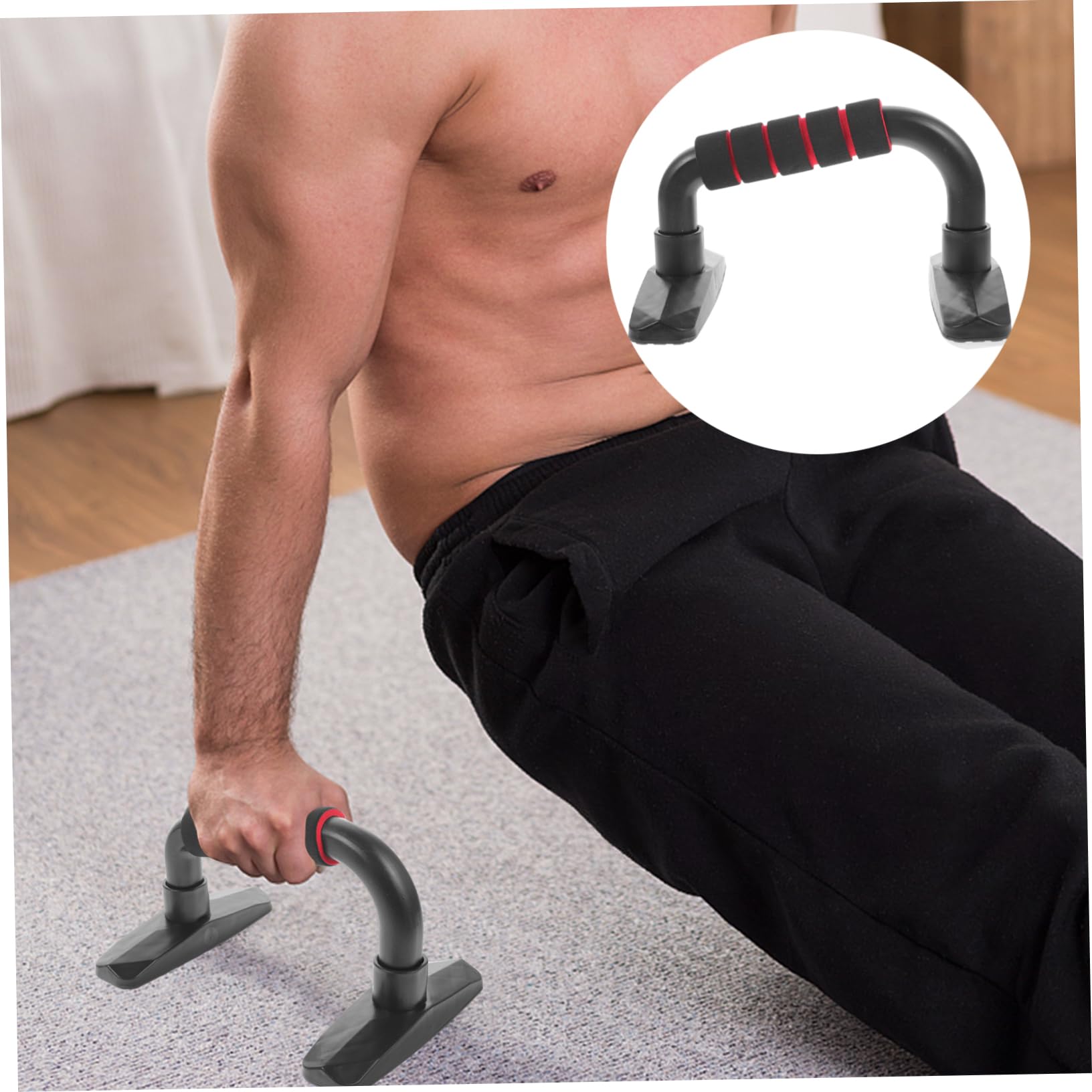 Balacoo 2Pcs Frame Bar for Body Building Non Slip Grip for Workouts for Home Fitness and Muscle Training