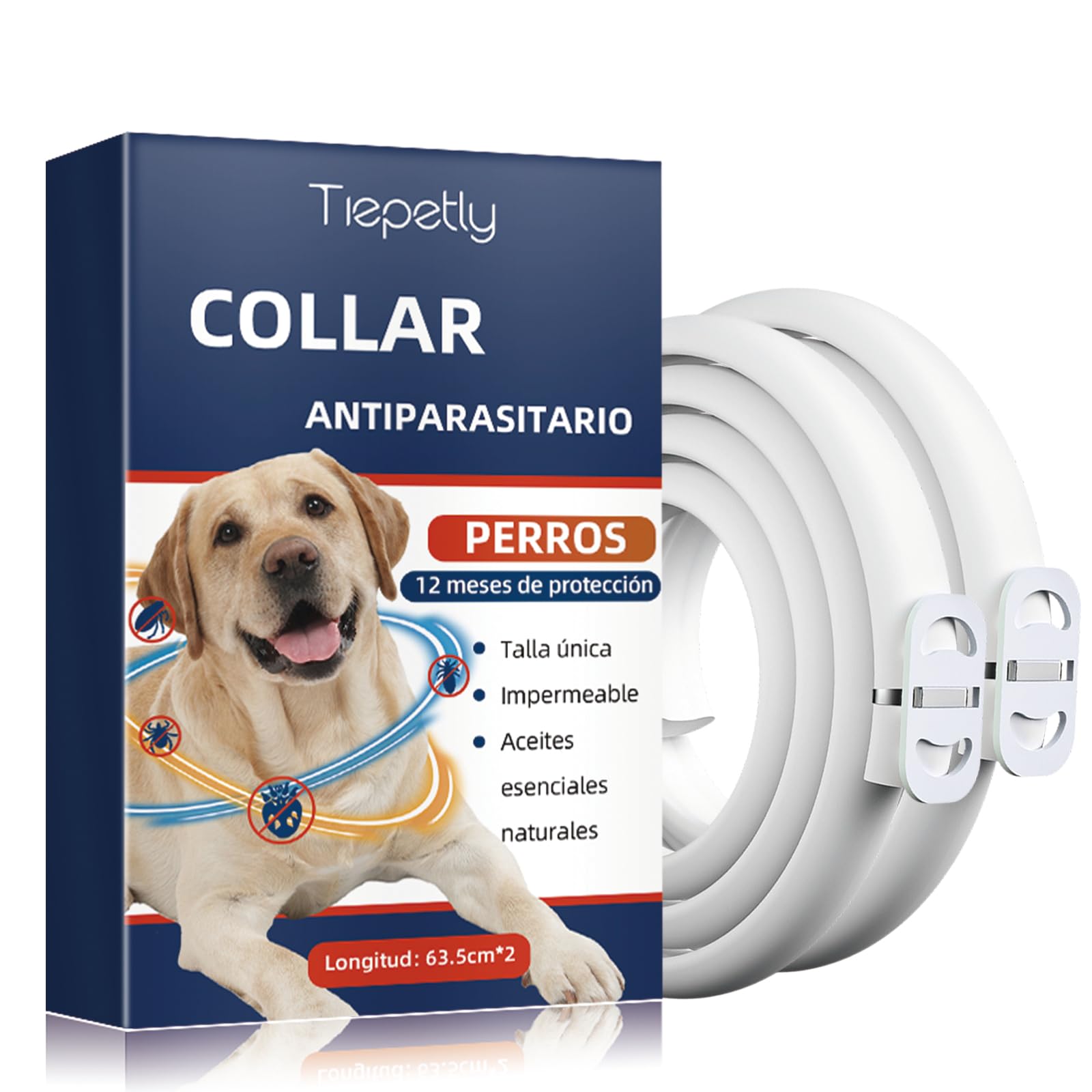 Anti-parasitic Collar for Dogs Adjustable 2pack 01