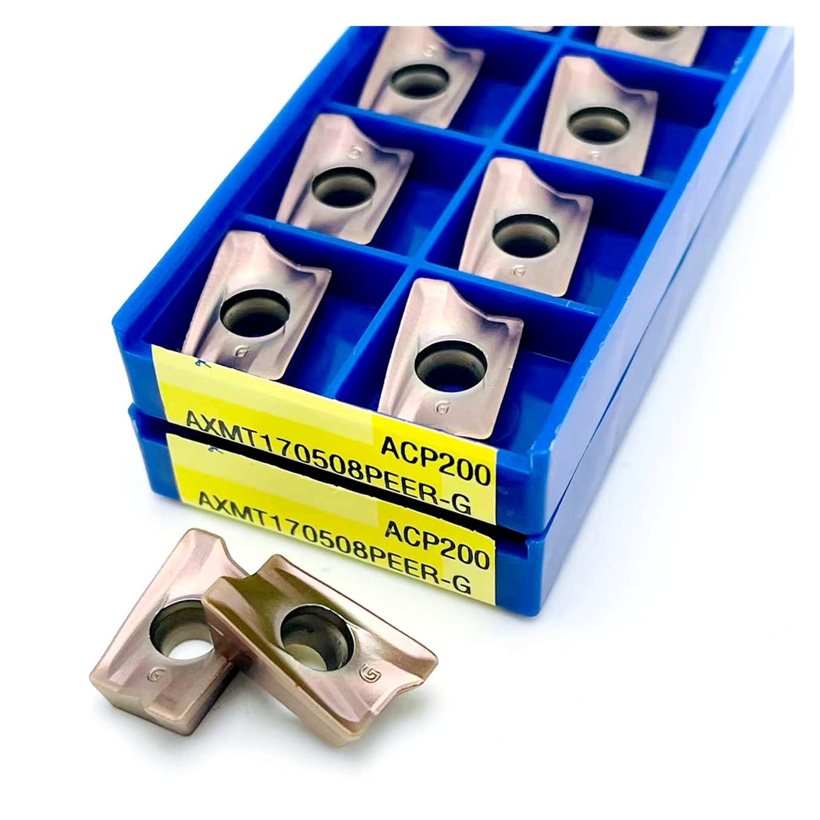10 Piezas AXMT170508PER-G ACP200 Herramienta de torneado Interna CNC Torno AXMT 170508 Carburo AXMT170508 Herramienta de torneado