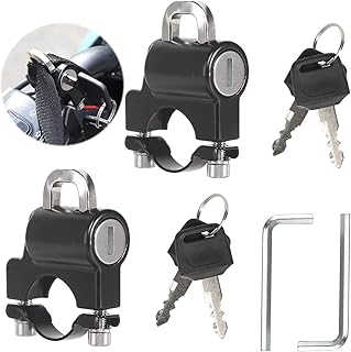 2 Pcs Motorcycle Helmet Lock, Motorbike Helmet Lock Motorbike Accessories, Bike Helmet Lock Helmet Locks for Motorbikes El...