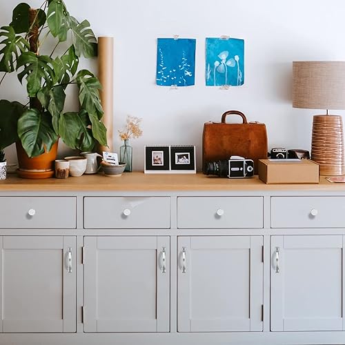 Miniatura 4 de Paquete de 10 pomos cromados para gabinetes, pomos redondos cromados pulidos de 1.2 pulgadas para armarios y aparadores