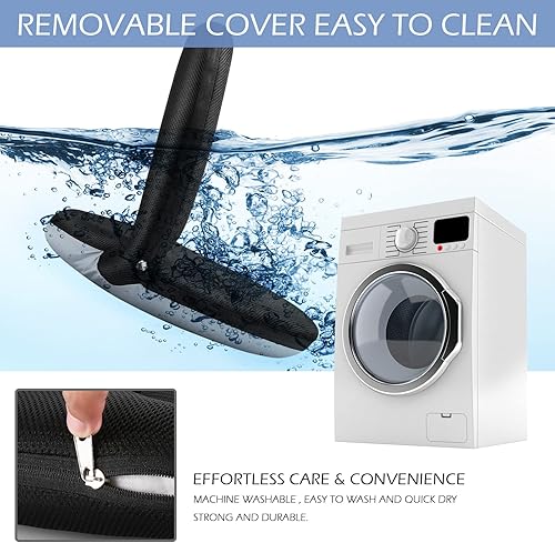 Miniatura 7 de Nnewvante Floor Chair 42-Position Adjustable Floor Seating for Kids Adults with Back Support Folding Floor Seat Cushioned Recliner Meditation Negro