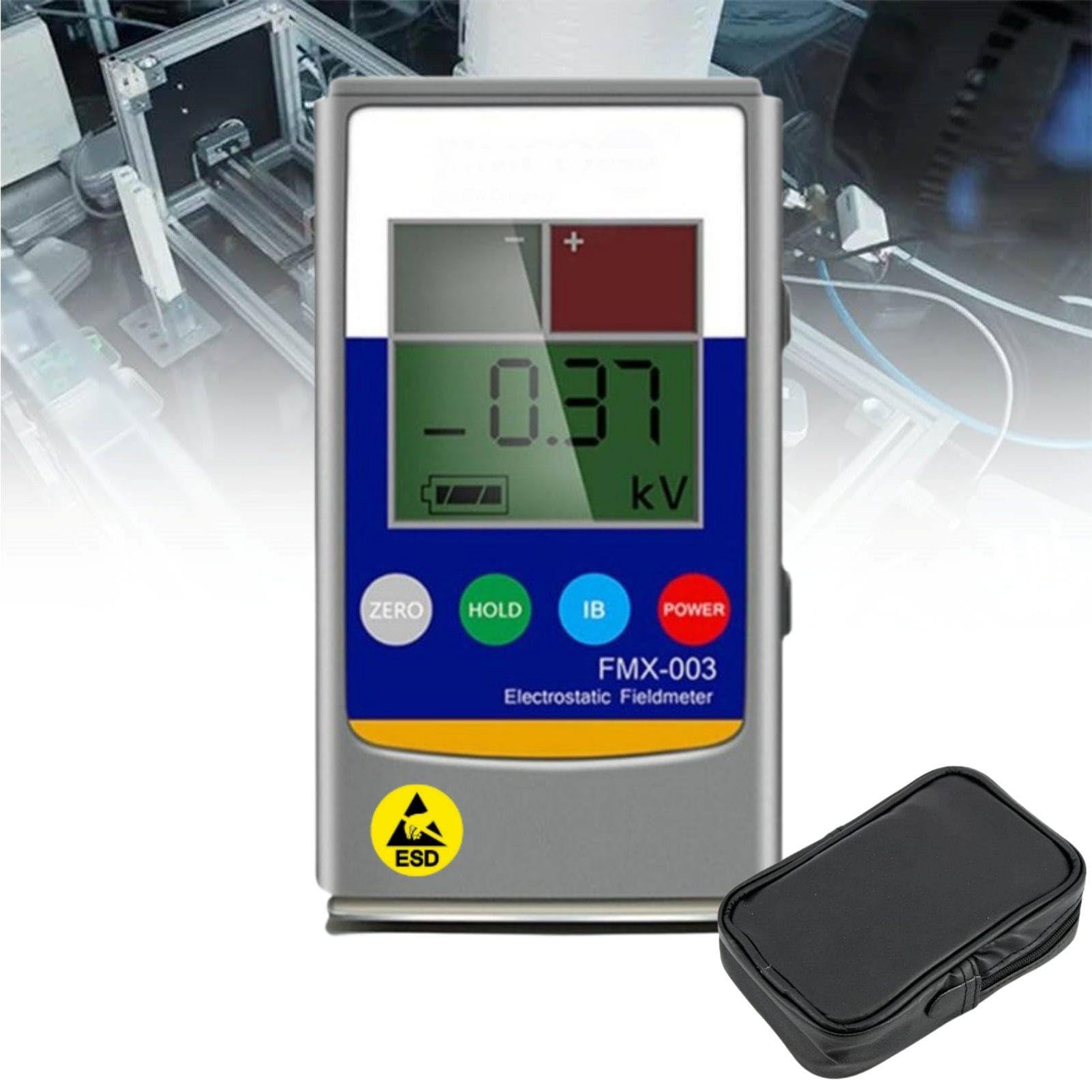 MhWrughts Electrostatic Field Meter Static Charge Tester 0-30kV Resistance Meter for Electronics Manufacturing and Factory Inspection 0~20KV