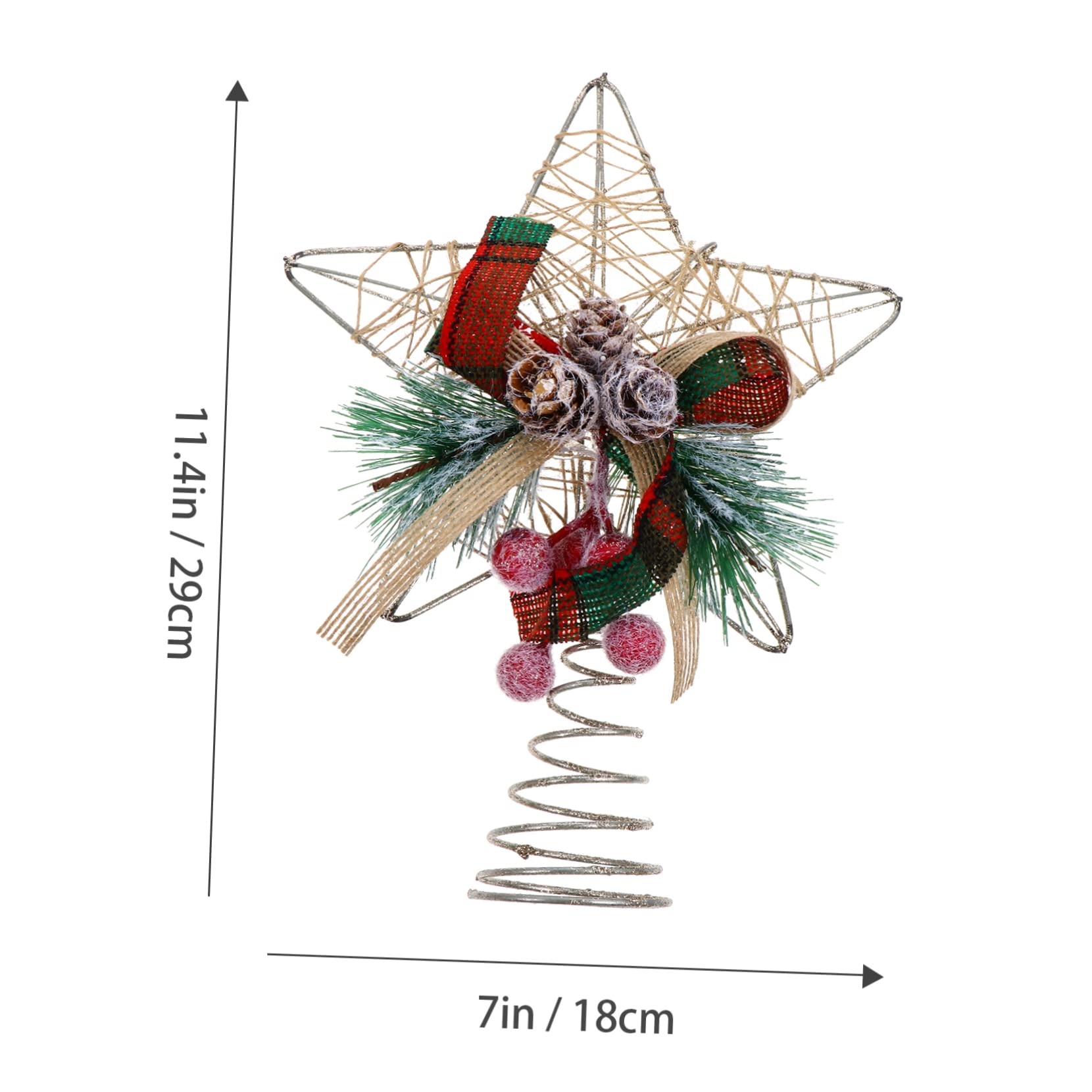 PRETYZOOM 3 Piezas Estrella Superior del árbol de Navidad Pan de Jengibre neón Día Festivo Decoraciones país Exterior Colgantes navideños Xmas Tree Adorno Festivo de Navidad Planchar