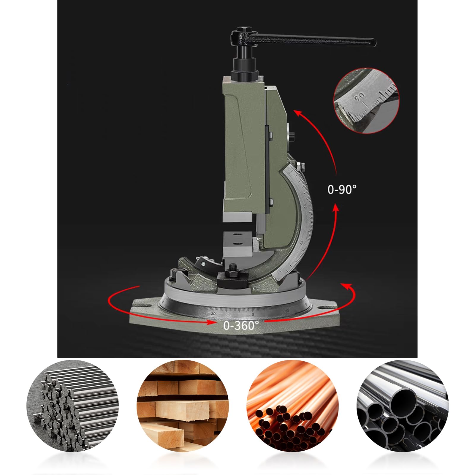 Morsa A 2 Assi Con Base Girevole 360° E Inclinazione 90° Per Fresatura E Foratura - 2