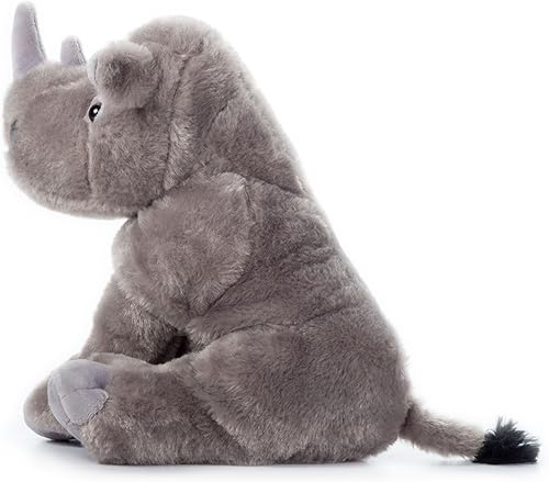 Miniatura 6 de The Petting Zoo Rinoceronte de peluche, regalos para niños, animales salvajes del zoológico Onez, juguete de peluche de rinoceronte del sur de 12