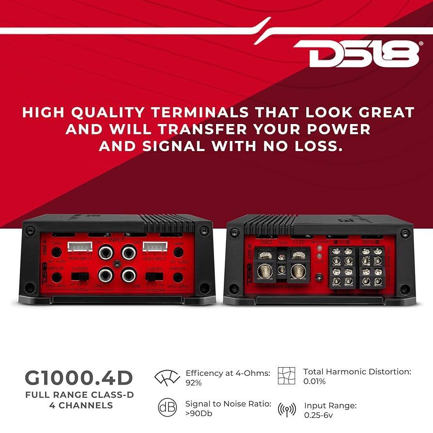 suaoki G1000（4） Amazon.com: DS18 G1000.4D Car Amplifier GEN-X Full-Range