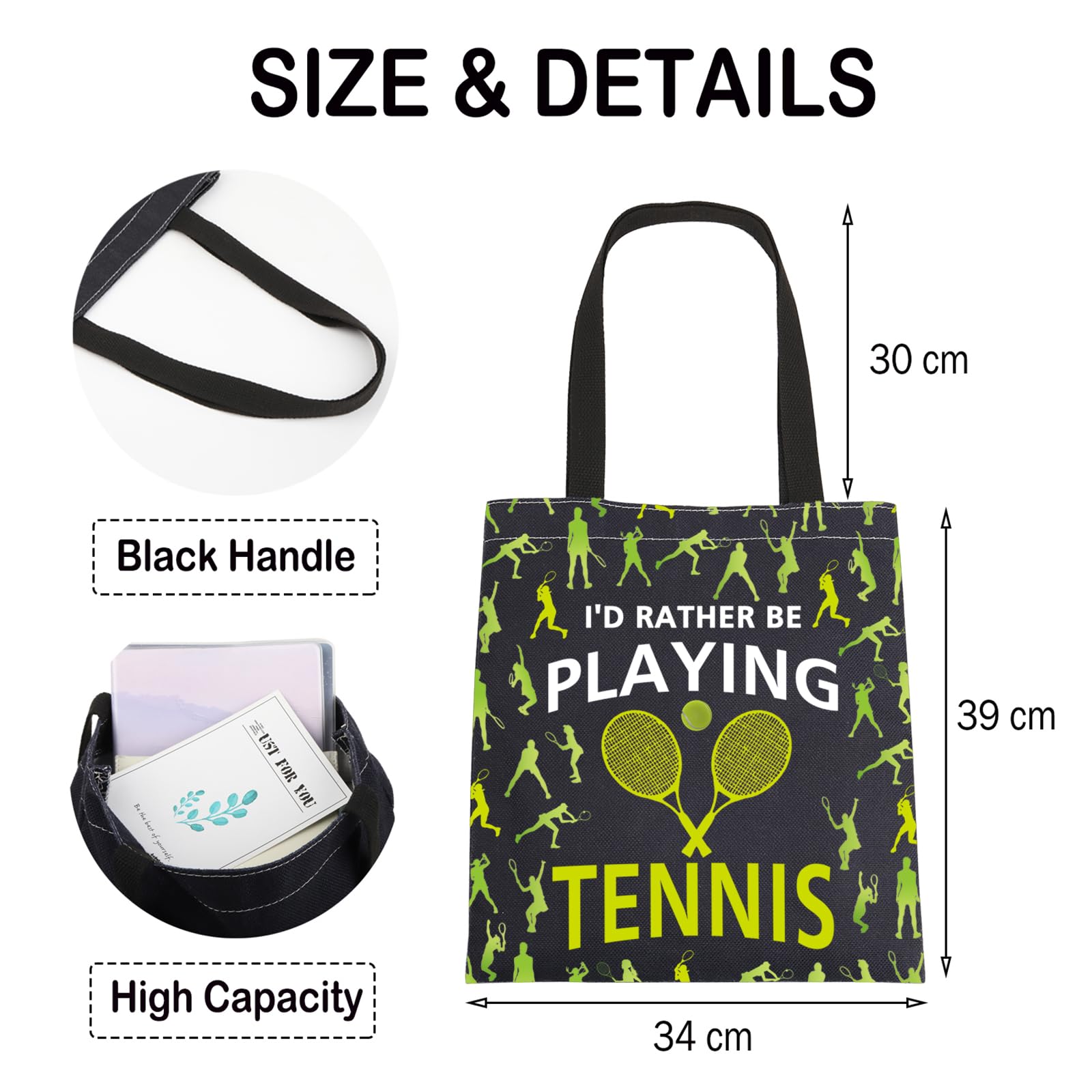 FUSTMW Tennis Tote Bag Gifts Tennis Player Gifts for Women Tennis Lover Gifts Tennis Team Gifts Tennis Canvas Tote Bag (tennis tote)