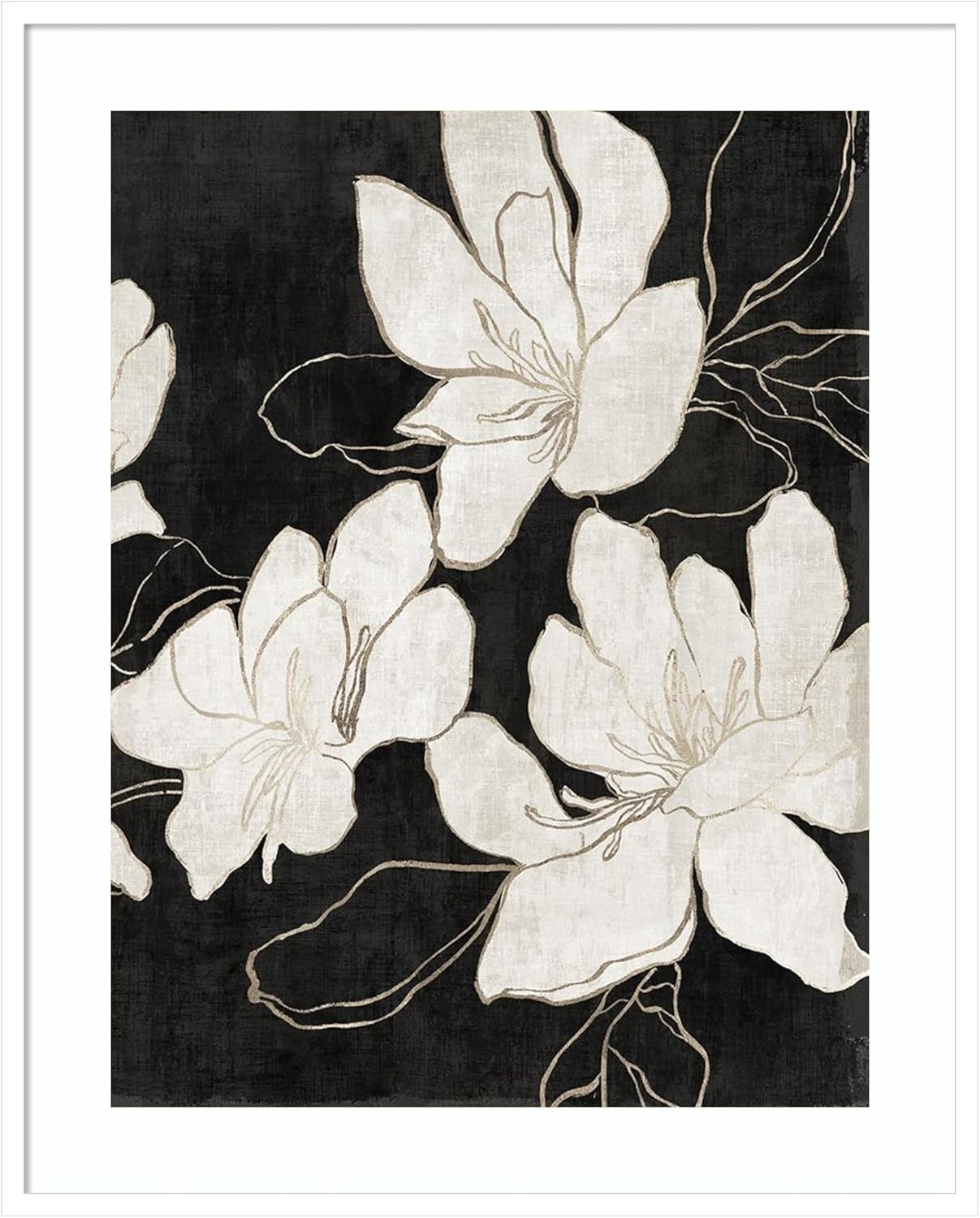 Amanti Art Framed Wall Art Print 41x33 Japandi III by Asia Jensen, Flowers Wall Art, Modern Contemporary Decor, X-Large Poster Painting Artwork for Living Room, Bedroom, Bathroom, Kitchen, Office or