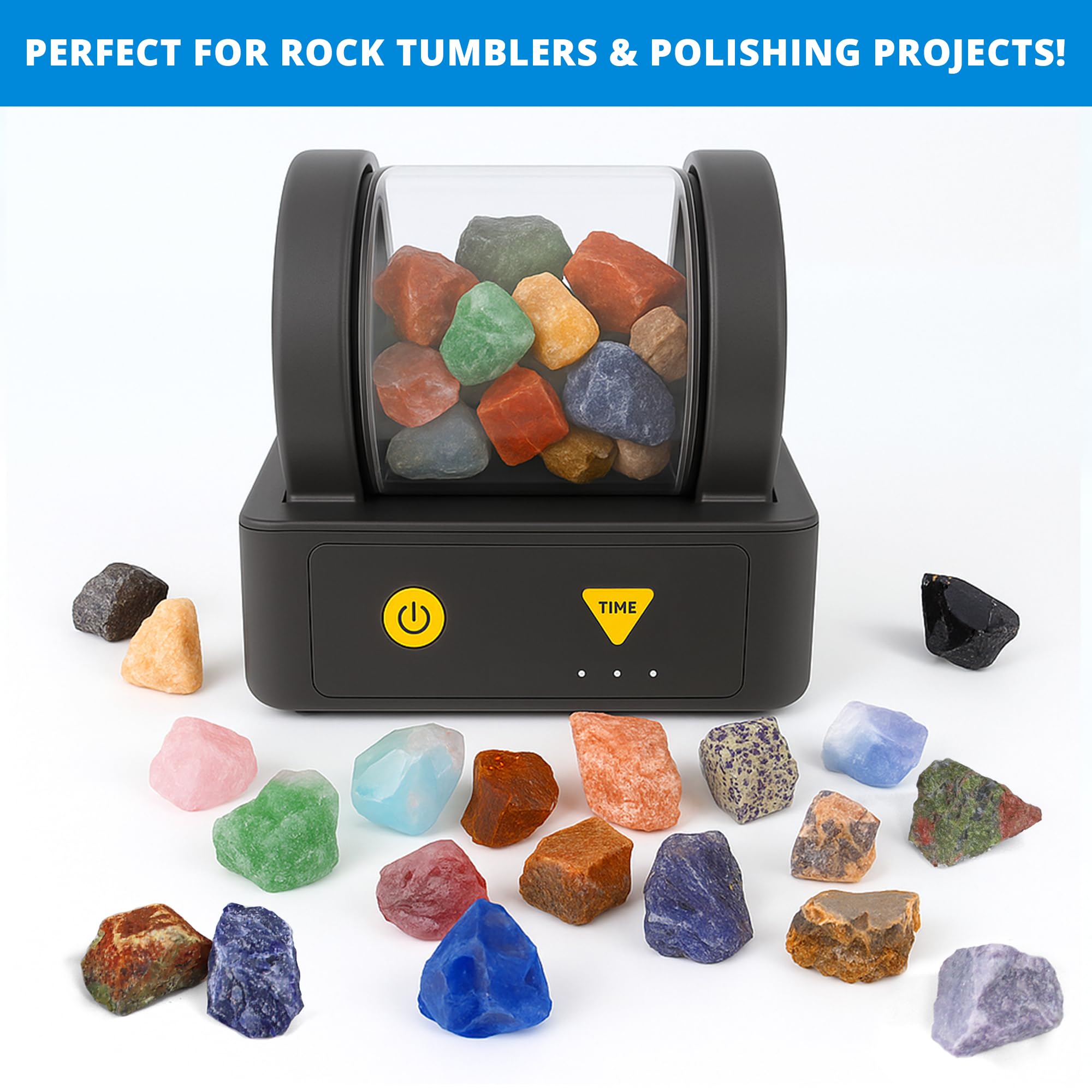 Jumbo Rock Collection Kit, 20 Pcs Large Unpolished Rocks, Minerals & Crystals (1.5-2 inch) with 54 Game Cards, Learning Book - Image 3