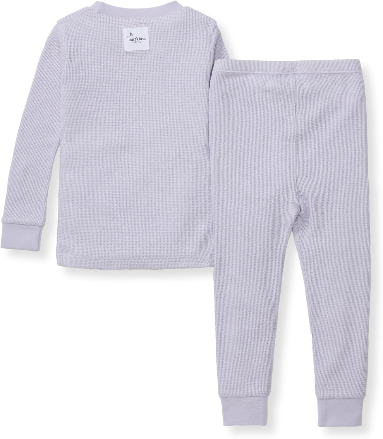 Burt's Bees Baby Honeysoft™ Waffle Thermal Pajamas – Organic Cotton & Lyocell Blend, Breathable, Buttery Soft, Snug Fit, Sizes 12M-12Y - Image 2