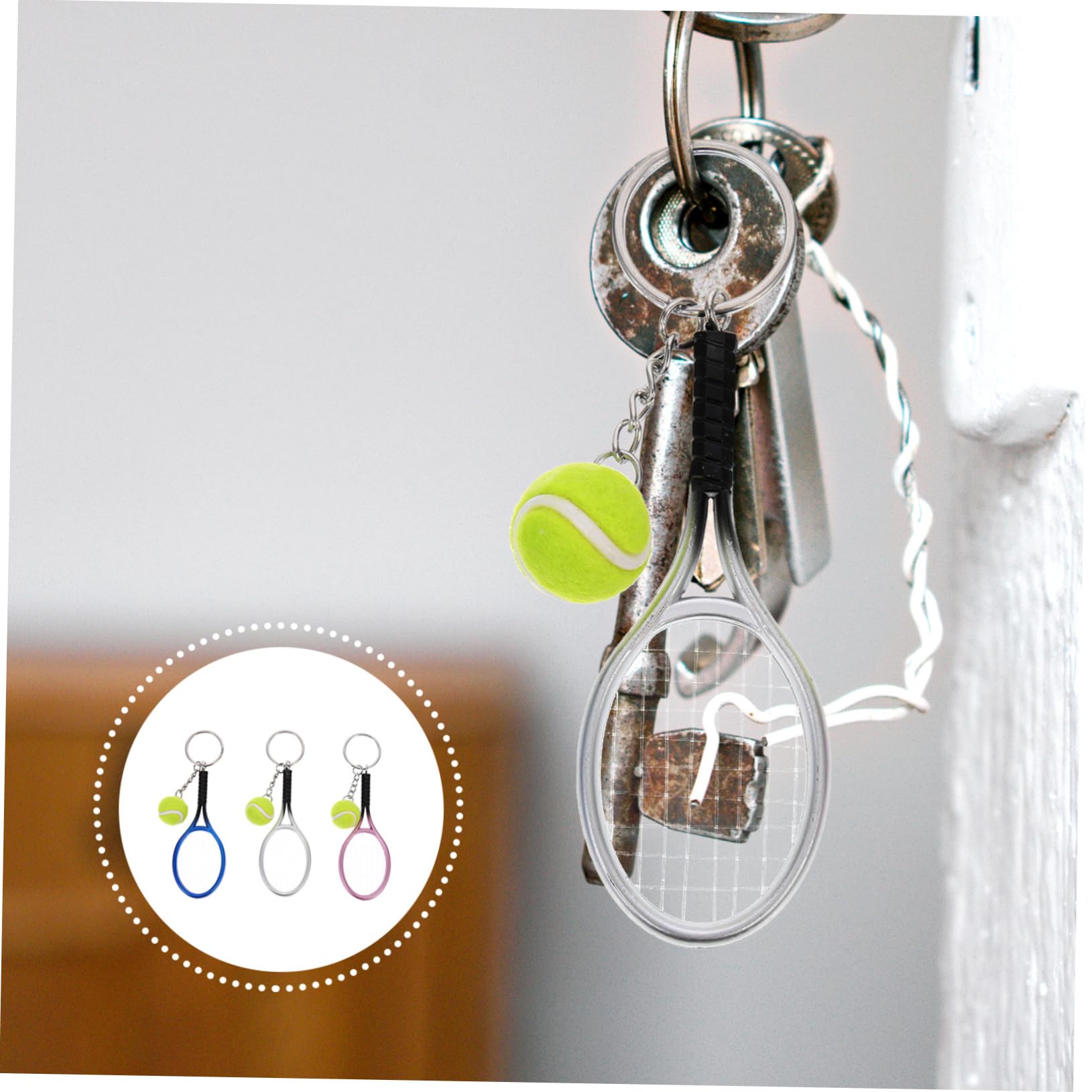 Cabilock 15 Piezas Tenis Llavero Recuerdo De Tenis Llavero Amantes del Tenis Estilo Llaveros Estrés De Juguete Favores De La Fiesta De Cumpleaños Ornamento Vóleibol El Plastico
