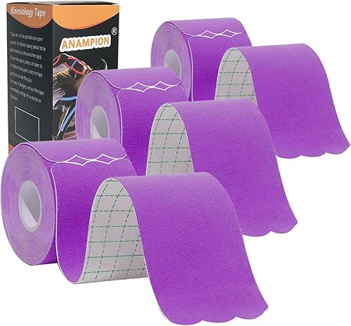 Vista 39 de Cinta de kinesiología precortada (6 rollos, 120 tiras precortadas), impermeable, para deportes y atletismo, cinta terapéutica deportiva, cinta Negro