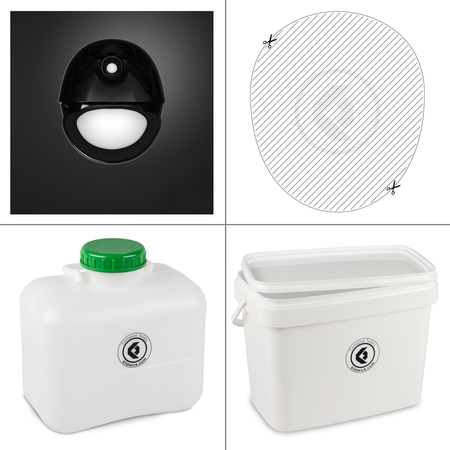 Kildwick Kit de montage pour toilettes de compost sans boîtier