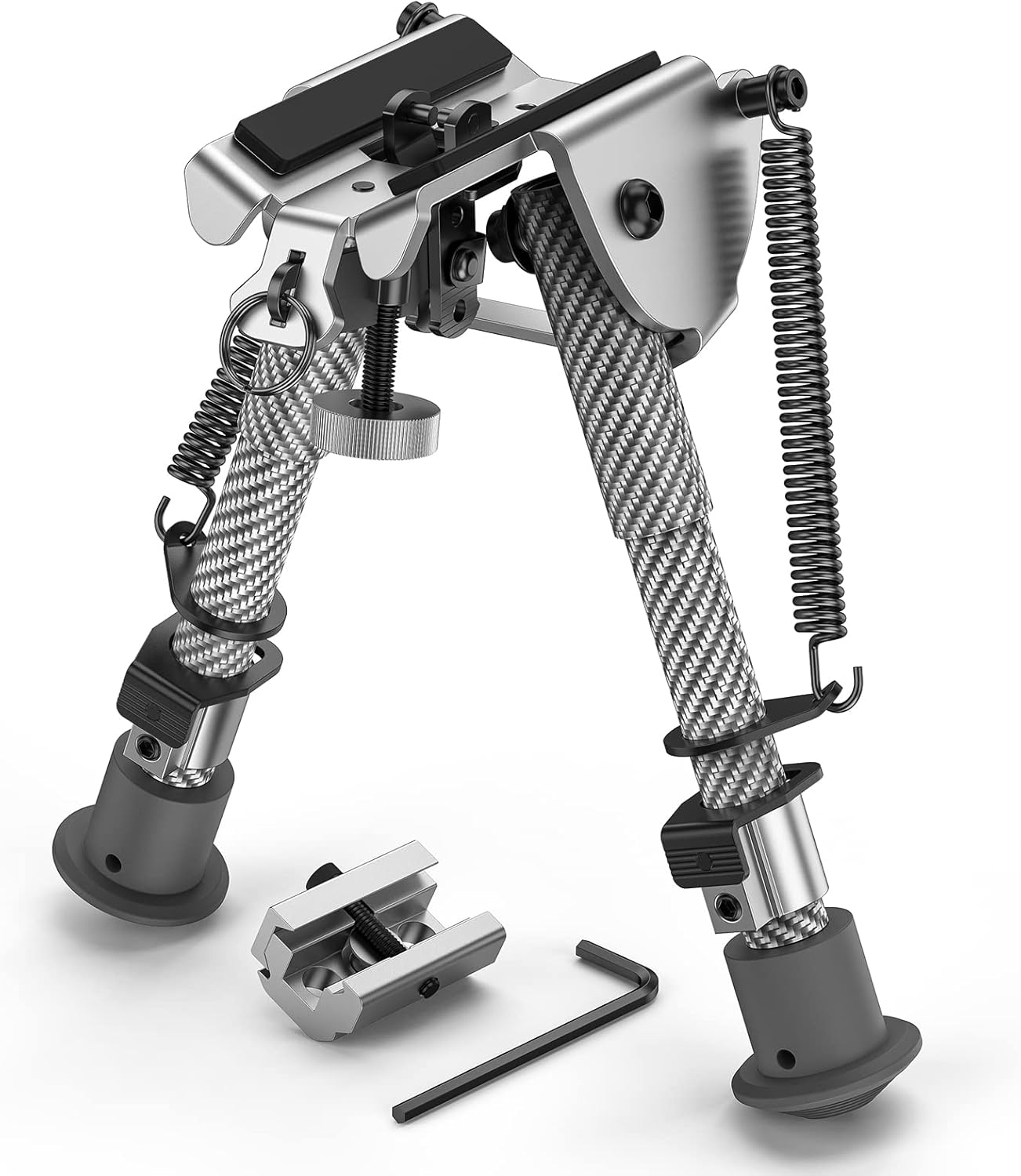 EZshoot 69 Inches Adjustable Carbon Fiber Bipod with Foldable Legs