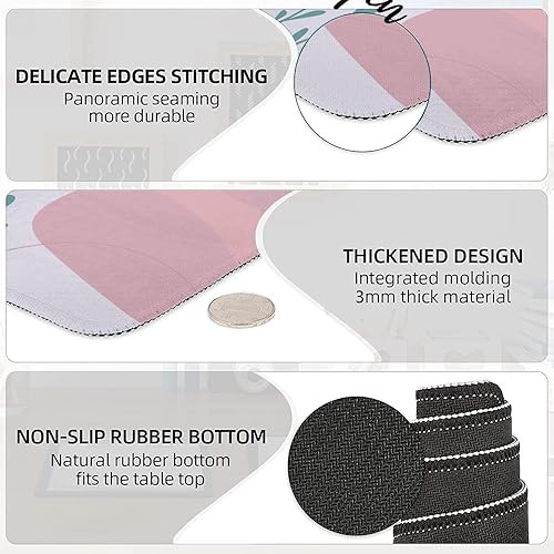 Miniatura 5 de Lateefah Alfombrilla grande para mouse y reposamuñecas para teclado, alfombrilla de mouse extendida 4 en 1 con soporte para muñeca, protector de