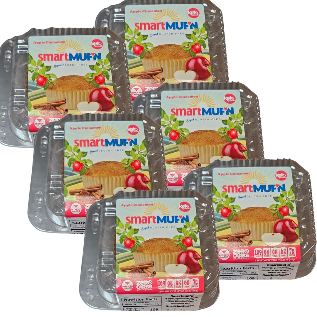 Smartmuf'n Apple Cinnamon - Gluten Free- Sugar Free- Keto Friendly 12pack
