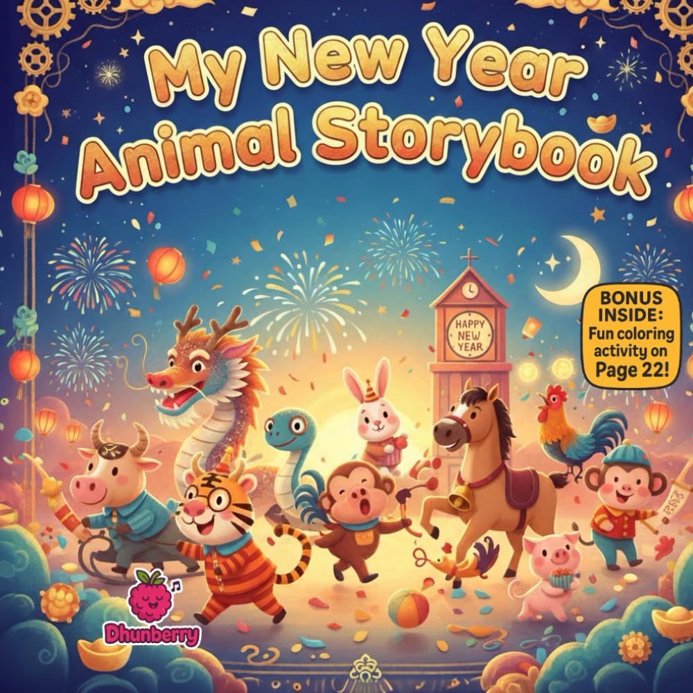 My New Year Animal Storybook: A Fun Rhyming Adventure About Friendship & Celebration: A joyful New Year countdown picture book for kids
