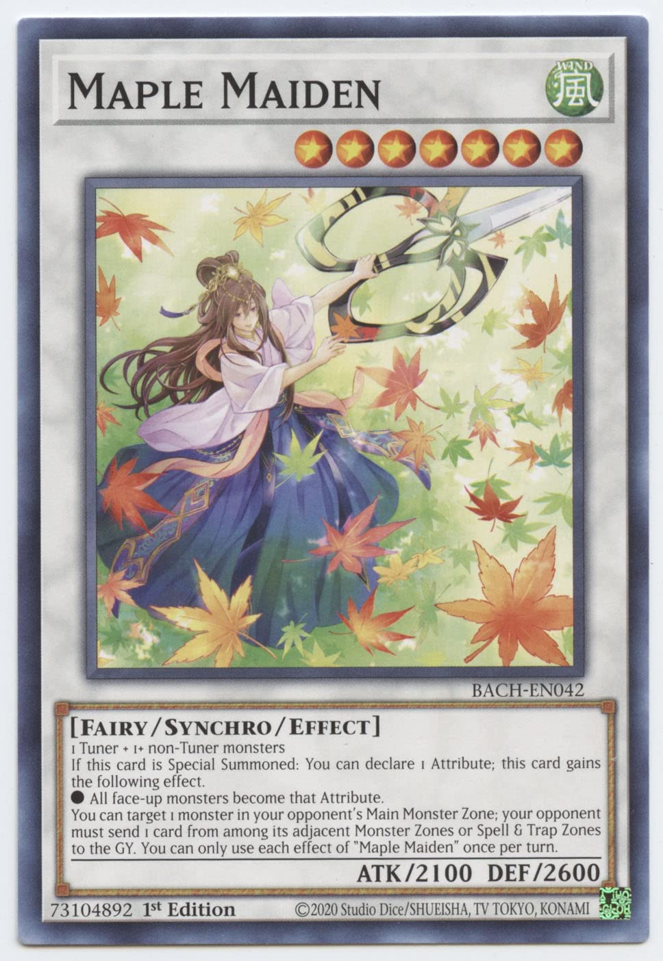 Yu-Gi-Oh! Card Thẻ Bài Yugioh Chính Hãng Konami Maple Maiden BACH-JP042 Common YuGiOh Maple Maiden