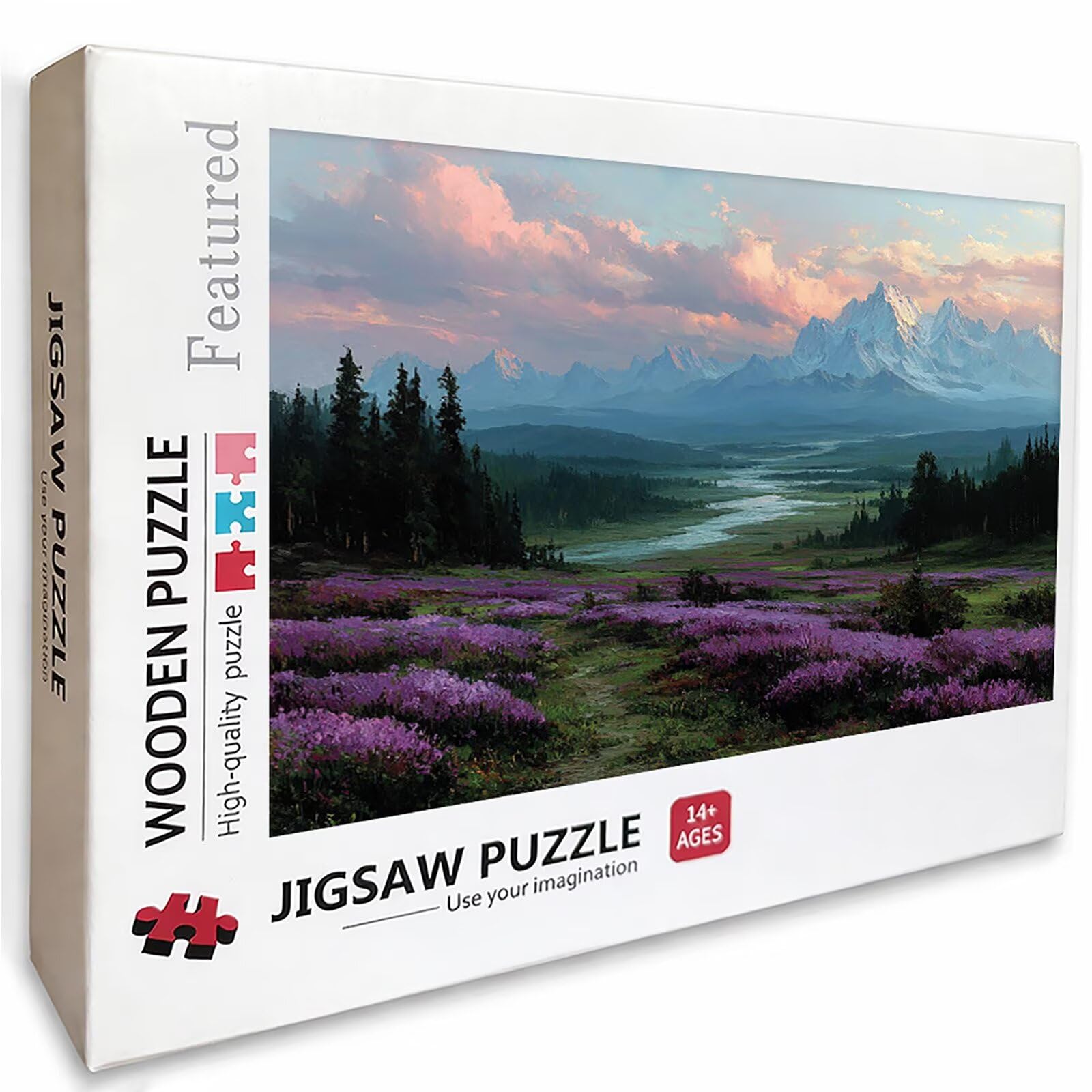 Pokryte śniegiem górskie puzzle 2000 elementów dla dorosłych, drewniane puzzle "zrób to sam", 99 x 70 cm, drewniane puzzle dla całej rodziny, dekoracyjne puzzle i prezenty, duże, sprytne zagadki