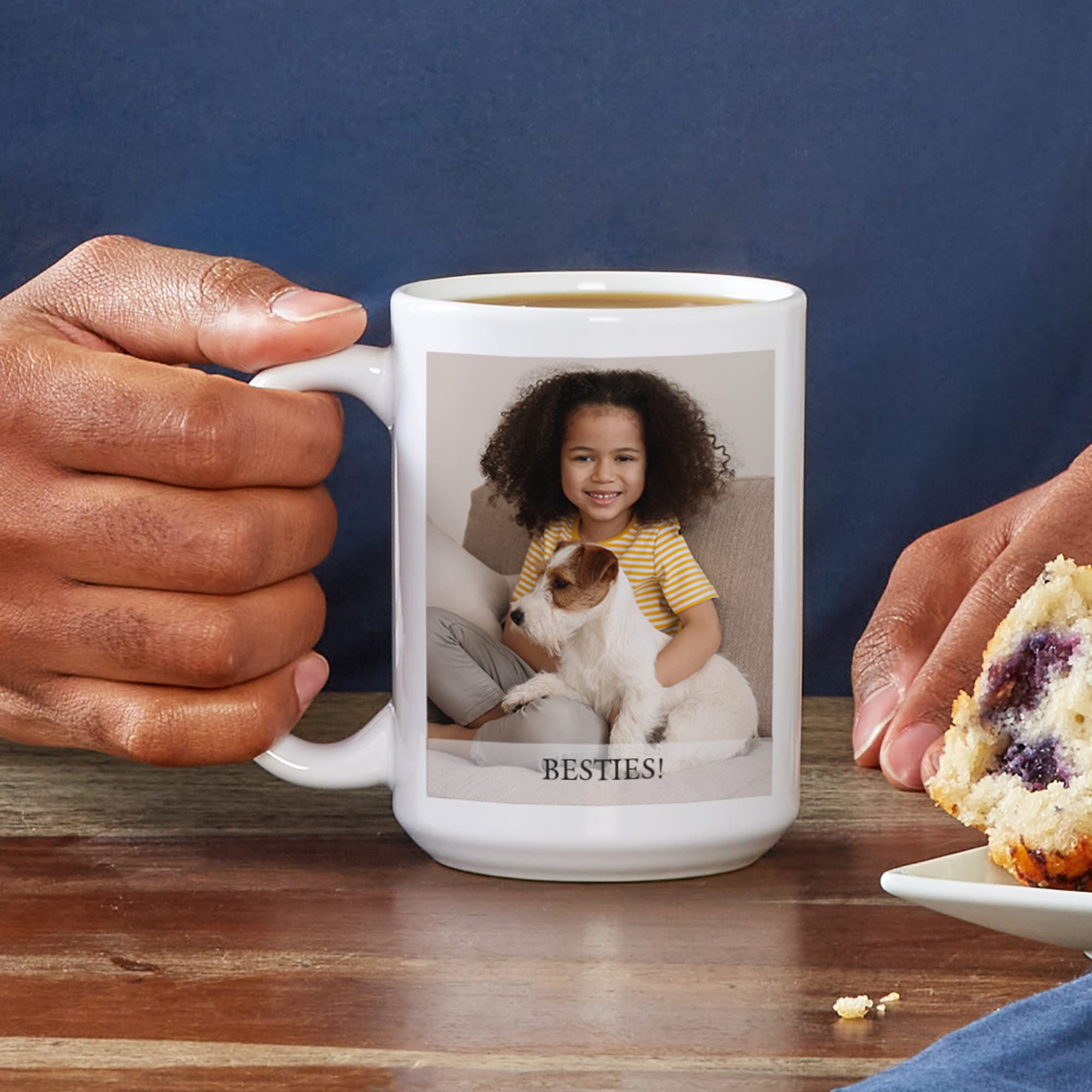 Let's Make Memories Personalized Photo Mug - Custom Coffee Mug - Your Photo & Text - For Any Occasion - Birthday - For Him - For Her - For Friend - Couples -15oz- Black Handle