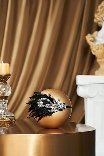 Miniatura 2 de BABEYOND Accesorios de diadema Flapper de los años 20, banda de pelo de plumas de los años 20, accesorios de fiesta vintage Gatsby (plateado)
