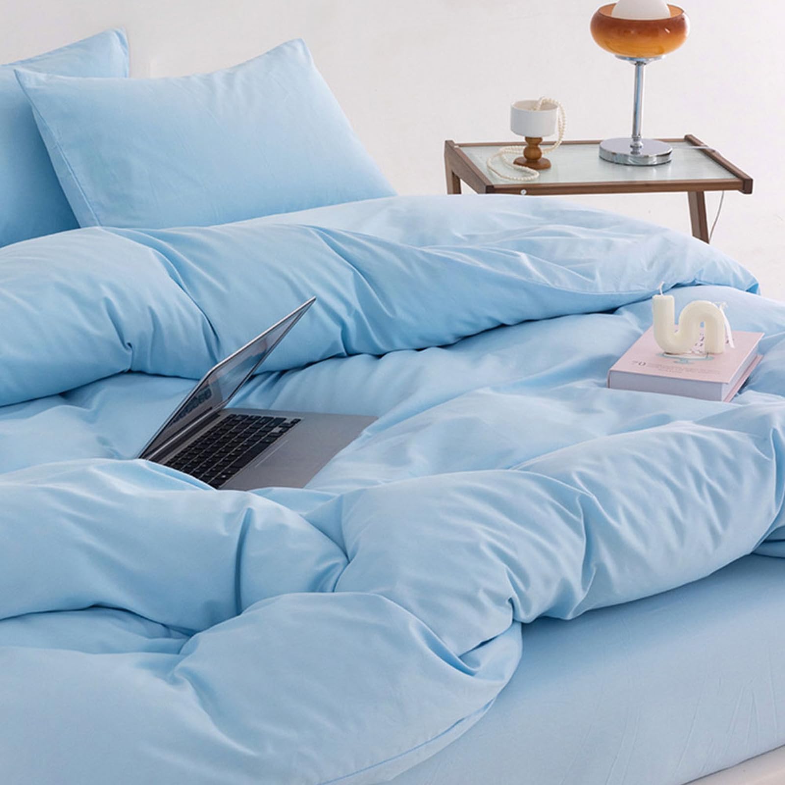 LSZHBSL Bettwäsche 180x220 Cm - Baumwolle Bettbezug Mit Reißverschluss