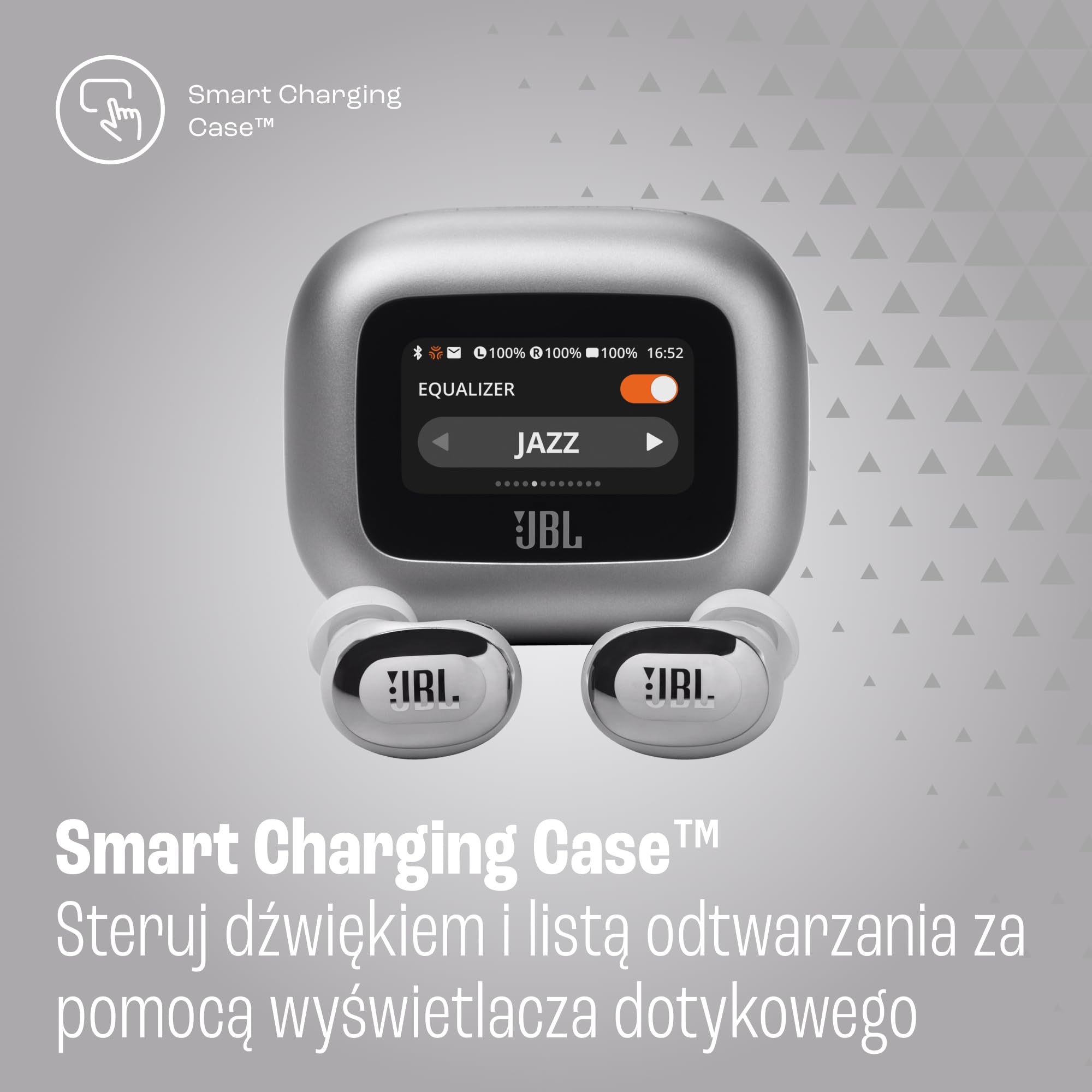 JBL Live Buds 3, Słuchawki Bezprzewodowe Douszne, Srebrne | Bluetooth, 40 h Pracy na Baterii, ANC i Dźwiękiem o Wysokiej Rozdzielczości, Wodoodporne IP55,