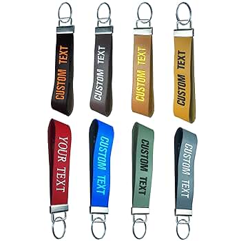 Amazon.com: N A MVCEN Personalized Leather Keychain, Custom