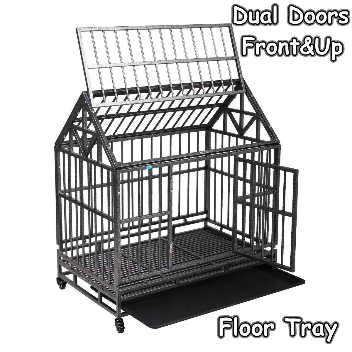 Buy COZIWOW 37”/42.5” Heavy Duty Dog Kennels and Crates for Large