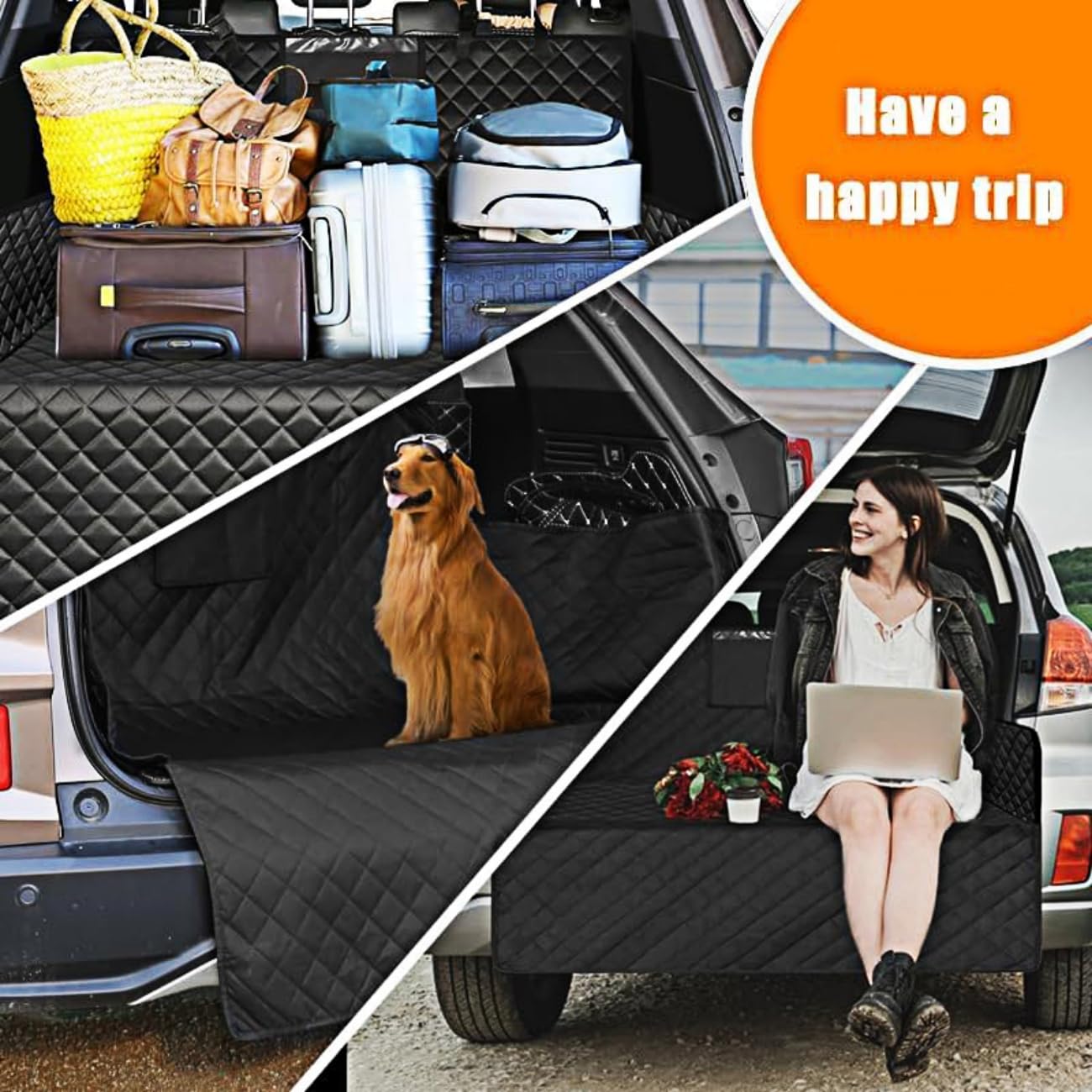 Telo Bagagliaio Cani Auto per MG ZS Hybrid+ Luxury (Seit 2024), Copertura Protezione Laterale Accessorio Baule Antiscivolo Tappetino per Animali