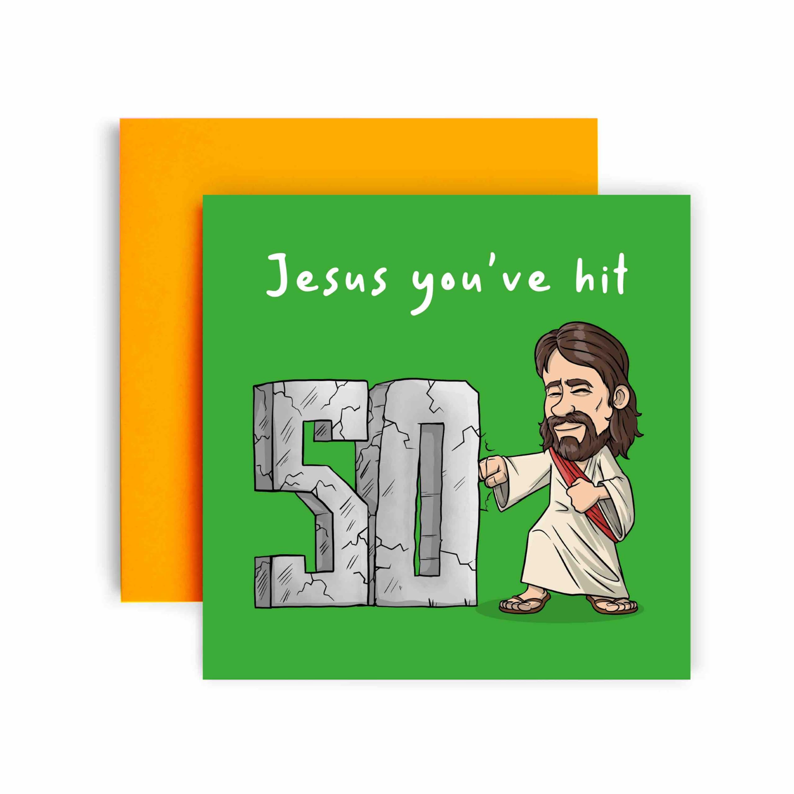 Huxters Geburtstagskarte Zum 100. – Lustige Karte Für Opa, Papa, Bruder Mit Jesus-Motiv