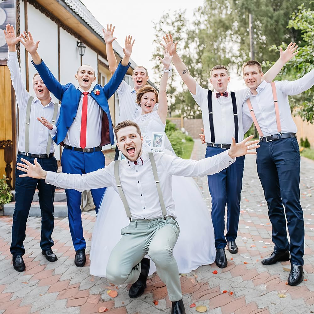 Men's Adjustable Suspenders with Elastic Straps Y-Back,Hiking Suspenders Under Clothes - Image 3