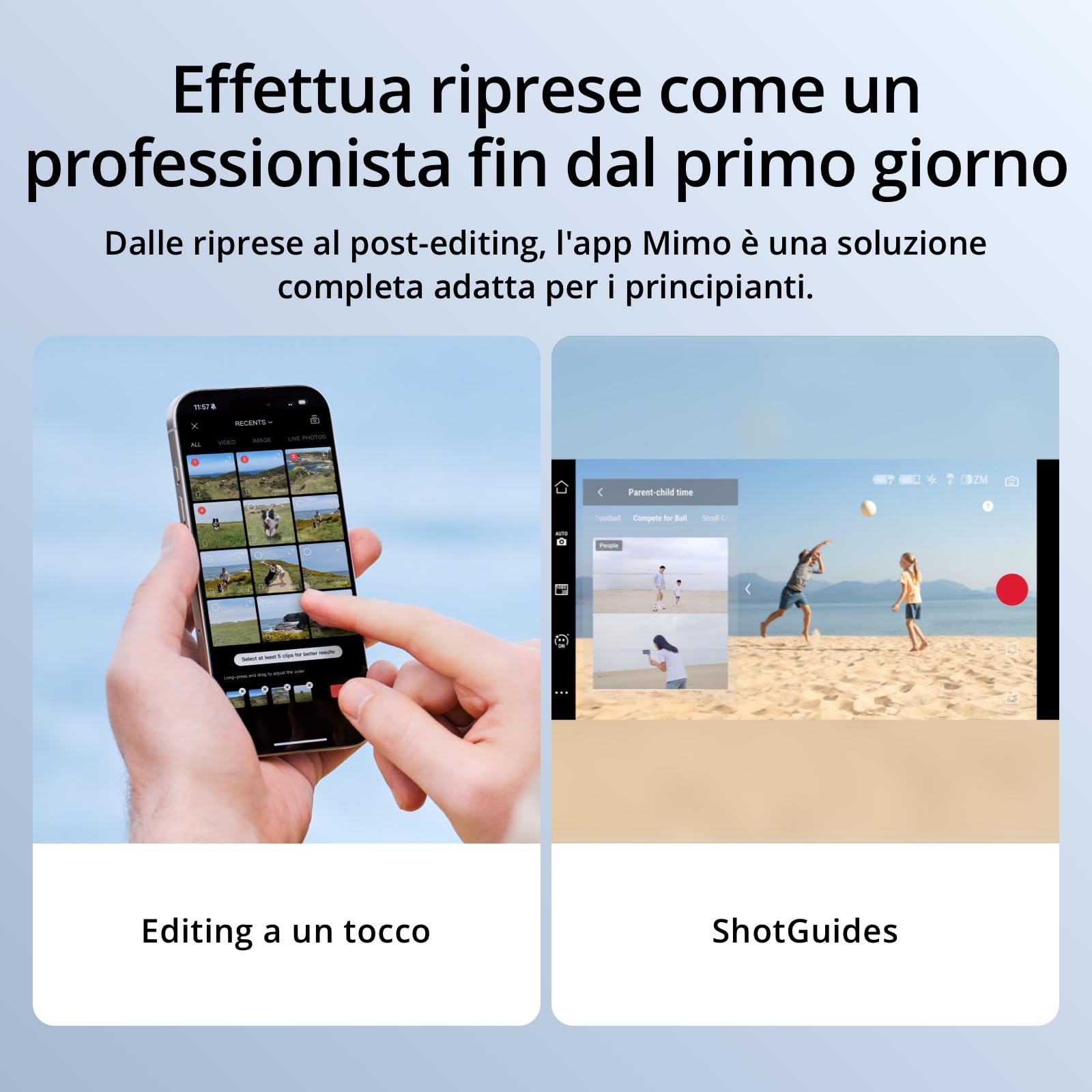 DJI Osmo Mobile 7 Stabilizzatore per iPhone, Android, Treppiede integrato, Ultra-leggero, Stabilizzatore 3 assi per smartphone, ActiveTrack 7.0, ShotGuides, Editing a un tocco, 10 ore di autonomia