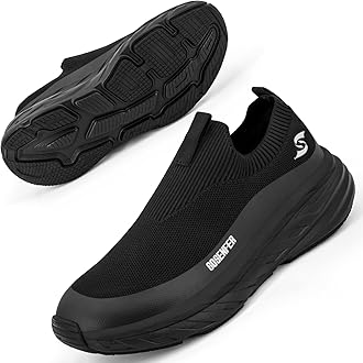 Slip on Sneakers Men Sports Shoes Without Laces Sneakers Men Lightweight and Comfortable Running Shoes Outdoor Casual Shoes Non-Slip Gym Jogging Shoes