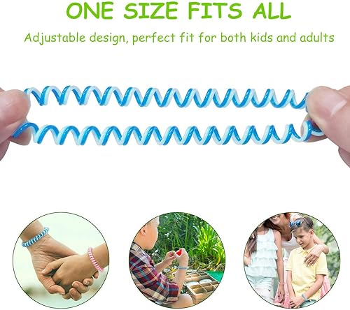 Miniatura 6 de Paquete de 120 calcomanías de parches de mosquitos para niños y adultos, calcomanías resellables con 2 pulseras de mosquitos, calcomanías