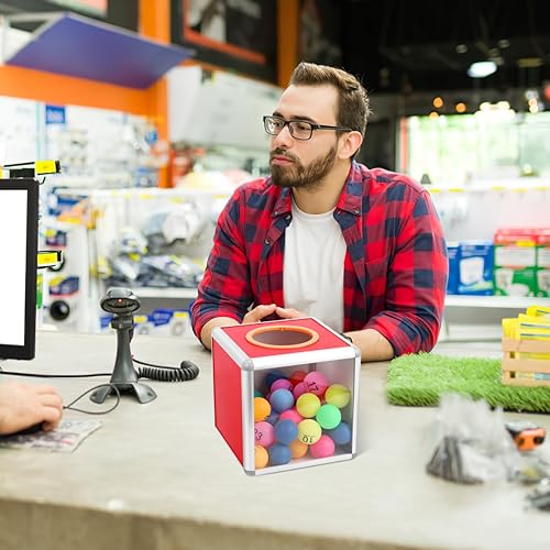 Vista 6 de Happyyami Caja cuadrada para rifa, caja de juego de boletos, caja de boletos de almacenamiento multifuncional, caja de sorteo para negocios, reunión