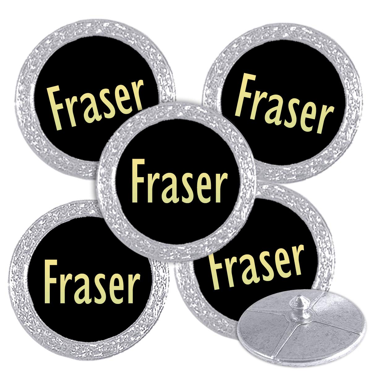 Best Impressions Silver Coloured Golf Ball Markers with Names (Fraser) — image 1
