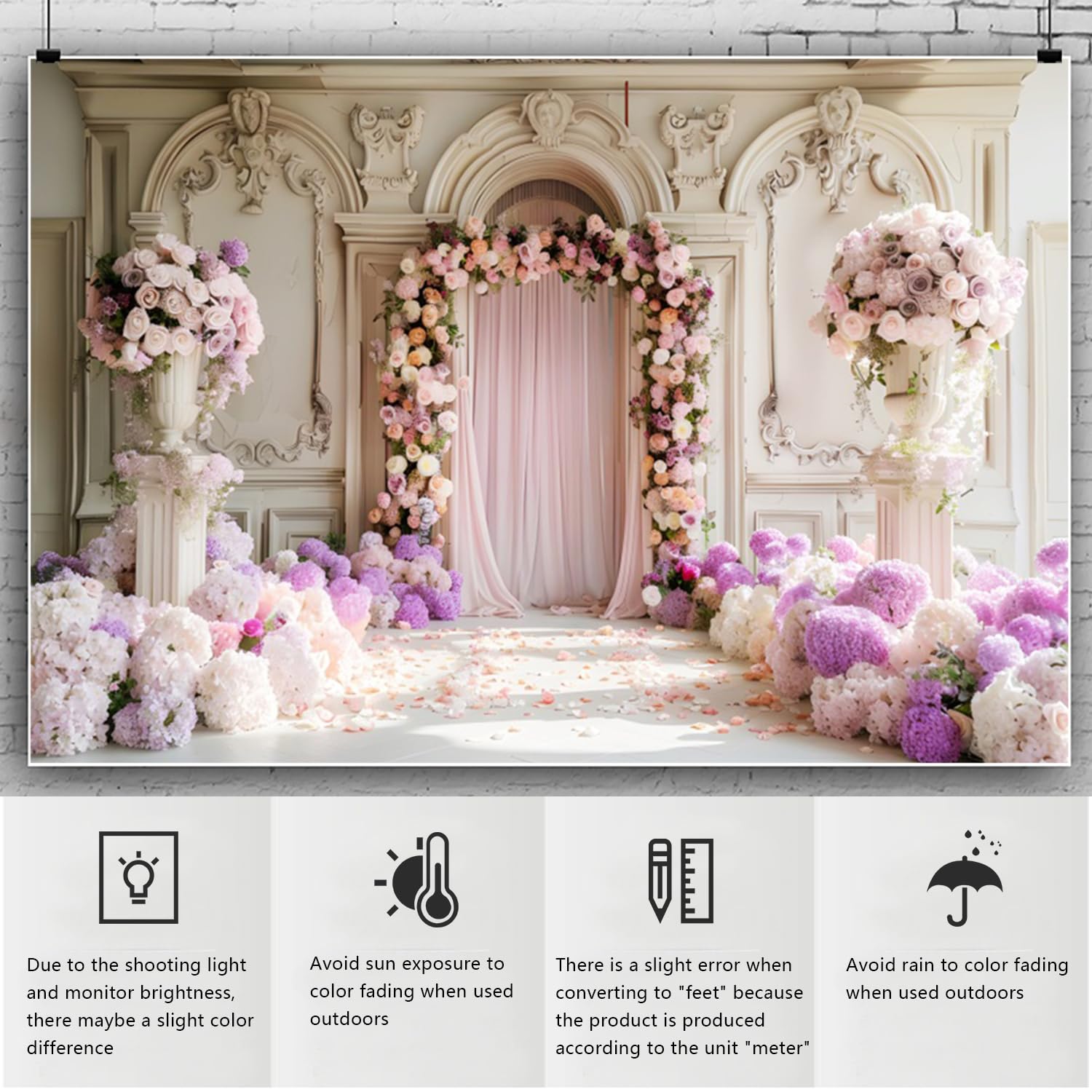 YongFoto Hochzeits-Hintergrund, Blumenbogen-Tür, europäischer Stil, Fotografie-Hintergrund, Herr Frau Ehe, Verlobung, Brautparty, Hochzeitszeremonie, Empfang, Party, Dekoration, Banner, Portrait,